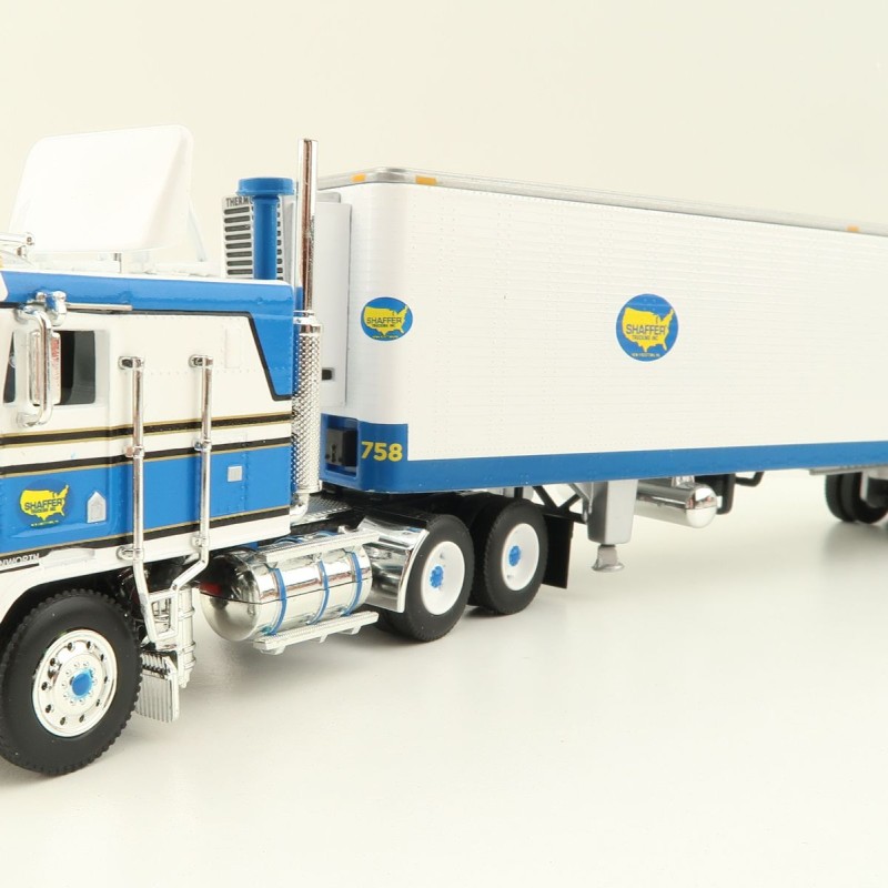 First Gear 60-1629 Kenworth K100 COE Truck with Reefer Trailer - Shaffer Trucking - Scale 1:64