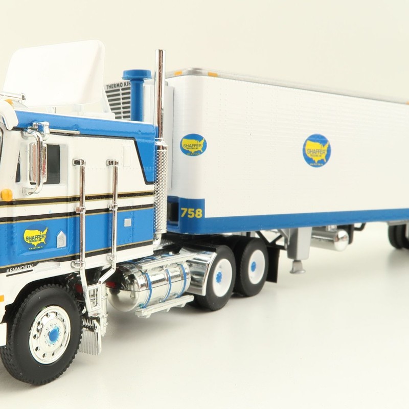 First Gear 60-1629 Kenworth K100 COE Truck with Reefer Trailer - Shaffer Trucking - Scale 1:64