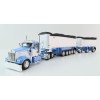 First Gear 60-1633 Kenworth W900L Day Cab & East Manufacturing Michigan Series 31' and 20' End Dump Trailers Wisteria & White  Scale 1:64