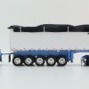 First Gear 60-1633 Kenworth W900L Day Cab & East Manufacturing Michigan Series 31' and 20' End Dump Trailers Wisteria & White  Scale 1:64