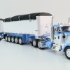 First Gear 60-1633 Kenworth W900L Day Cab & East Manufacturing Michigan Series 31' and 20' End Dump Trailers Wisteria & White  Scale 1:64