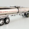 First Gear 60-1640 White Western Star 4900 with 36 Vintage Sleeper & Brenner Chemical Tank Trailer Dark Green & Olive Scale 1:64