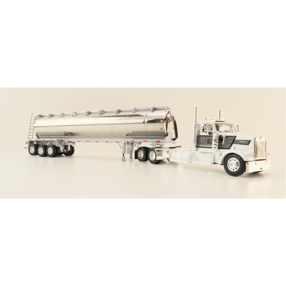 First Gear 60-1684 - Kenworth W900L 6x4 Truck & 3-axle Walinga Bulk Feed Tank Trailer - Scale 1:64