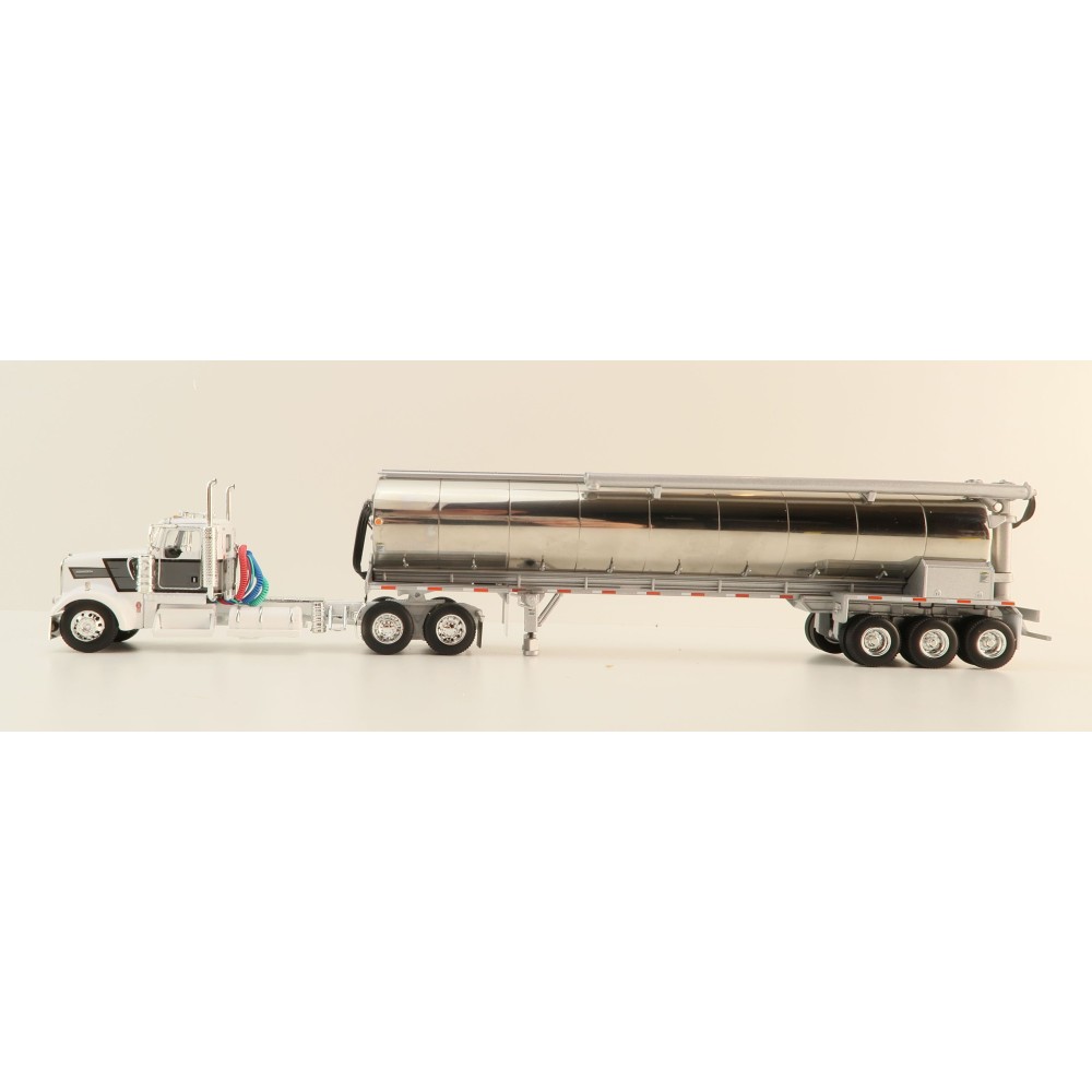 First Gear 60-1684 - Kenworth W900L 6x4 Truck & 3-axle Walinga Bulk Feed Tank Trailer - Scale 1:64