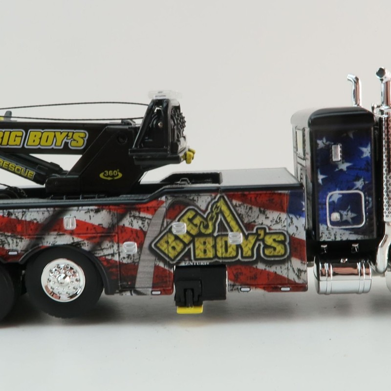 First Gear 68-1037 Big Boy's Towing & Recovery Peterbilt 389 Sleeper and Century Model 1150 Rotator Wrecker Scale 1:64