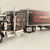 First Gear 68-1691 - Kenworth W900L Studio Sleeper & 53' Utility Trailer Kenworth 100th Anniversary - Scale 1:64
