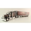 First Gear 68-1691 - Kenworth W900L Studio Sleeper & 53' Utility Trailer Kenworth 100th Anniversary - Scale 1:64