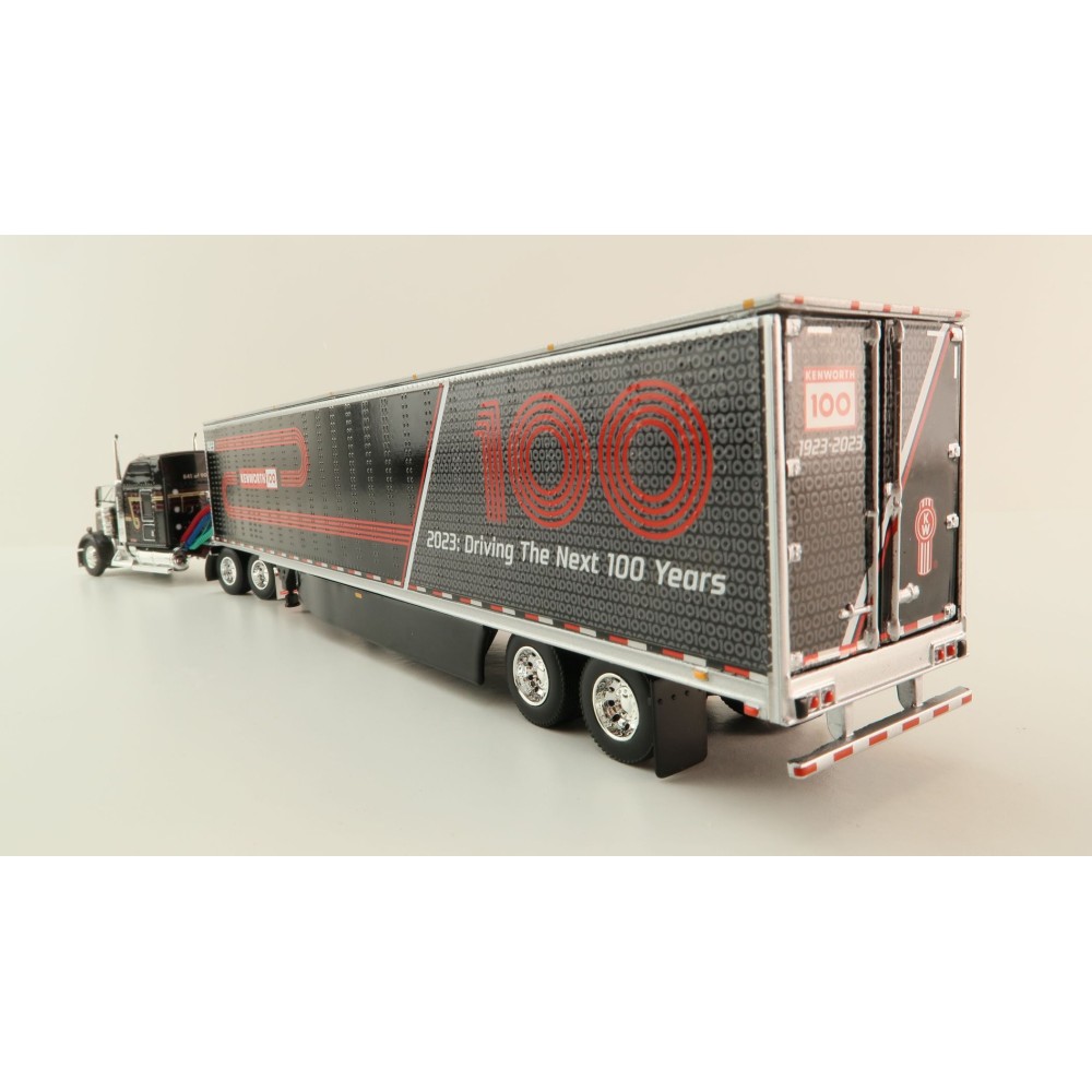 First Gear 68-1691 - Kenworth W900L Studio Sleeper & 53' Utility Trailer Kenworth 100th Anniversary - Scale 1:64