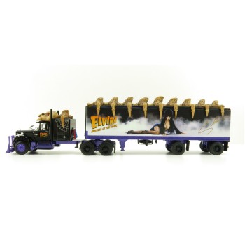 First Gear 69-0880 Custom Mack Super-Liner Truck with 40' Dry Goods Trailer Elvira Mistress of the Dark 40 Years - Scale 1:64