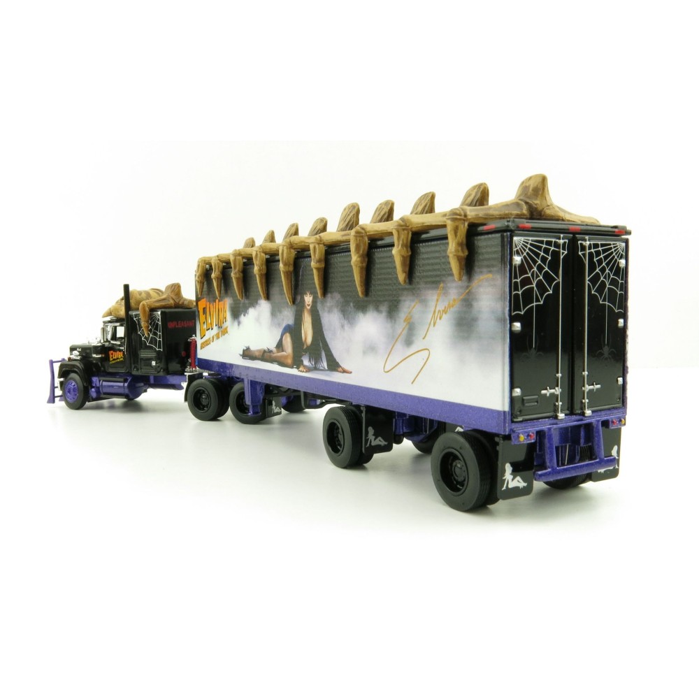 First Gear 69-0880 Custom Mack Super-Liner Truck with 40' Dry Goods Trailer Elvira Mistress of the Dark 40 Years - Scale 1:64