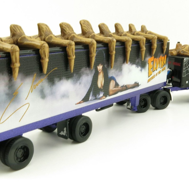 First Gear 69-0880 Custom Mack Super-Liner Truck with 40' Dry Goods Trailer Elvira Mistress of the Dark 40 Years - Scale 1:64
