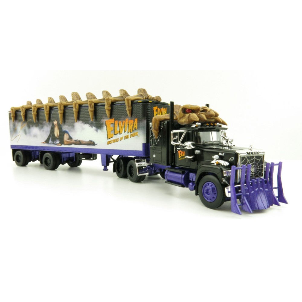 First Gear 69-0880 Custom Mack Super-Liner Truck with 40' Dry Goods Trailer Elvira Mistress of the Dark 40 Years - Scale 1:64