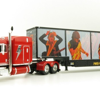 First Gear 69-1063 Peterbilt 389 Truck with Kentucky Moving Trailer - AC/DC: Power/Up Red - Scale 1:64