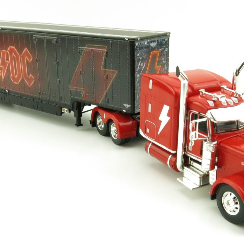First Gear 69-1063 Peterbilt 389 Truck with Kentucky Moving Trailer - AC/DC: Power/Up Red - Scale 1:64