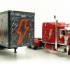 First Gear 69-1063 Peterbilt 389 Truck with Kentucky Moving Trailer - AC/DC: Power/Up Red - Scale 1:64