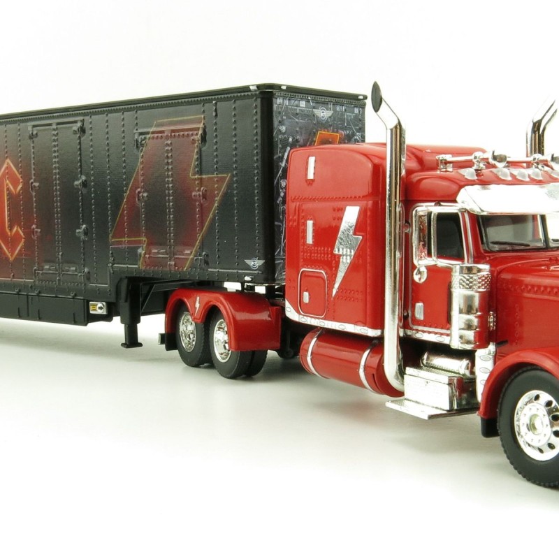 First Gear 69-1063 Peterbilt 389 Truck with Kentucky Moving Trailer - AC/DC: Power/Up Red - Scale 1:64