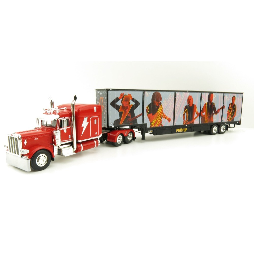 First Gear 69-1063 Peterbilt 389 Truck with Kentucky Moving Trailer - AC/DC: Power/Up Red - Scale 1:64