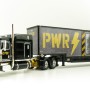 First Gear 69-1064 Peterbilt 389 Truck with Kentucky Moving Trailer - AC/DC: Power/Up Black - Scale 1:64