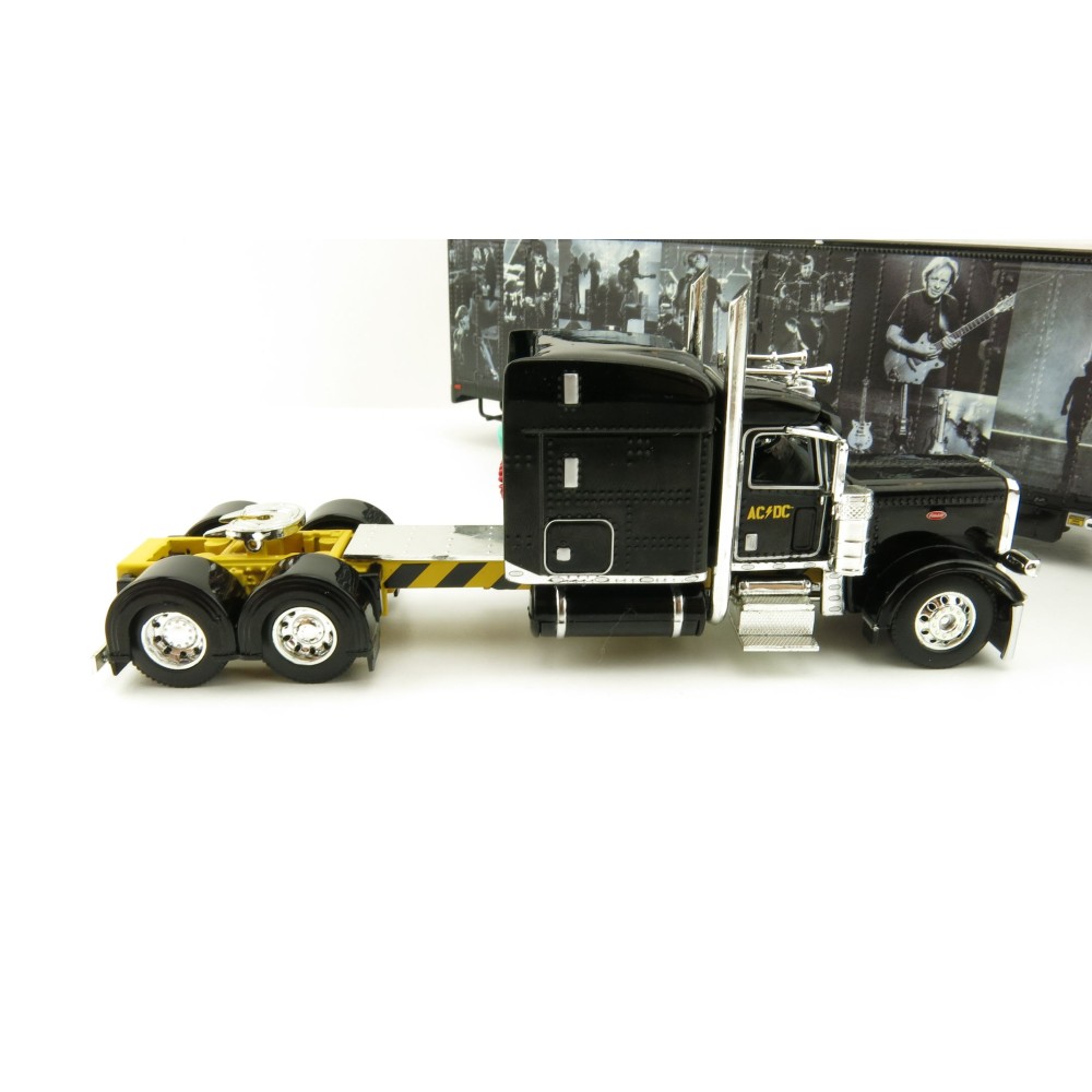 First Gear 69-1064 Peterbilt 389 Truck with Kentucky Moving Trailer - AC/DC: Power/Up Black - Scale 1:64