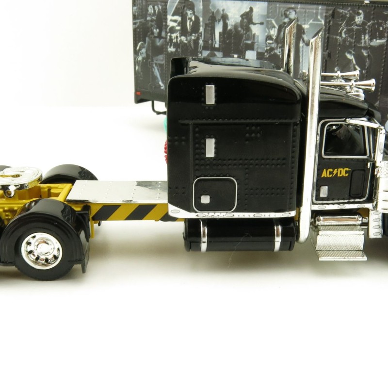 First Gear 69-1064 Peterbilt 389 Truck with Kentucky Moving Trailer - AC/DC: Power/Up Black - Scale 1:64