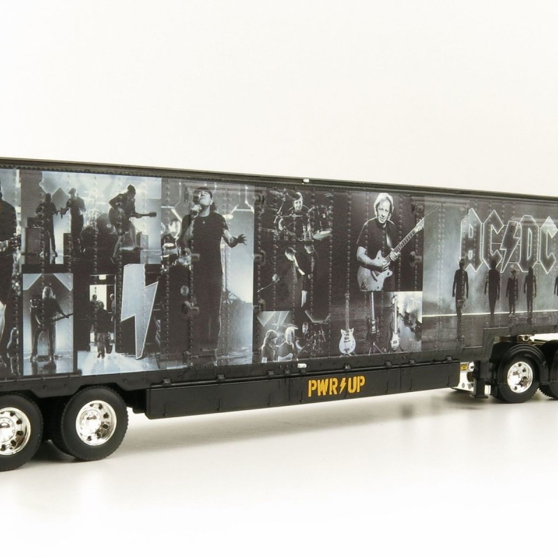 First Gear 69-1064 Peterbilt 389 Truck with Kentucky Moving Trailer - AC/DC: Power/Up Black - Scale 1:64