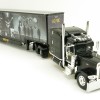 First Gear 69-1064 Peterbilt 389 Truck with Kentucky Moving Trailer - AC/DC: Power/Up Black - Scale 1:64