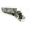 First Gear 69-1064 Peterbilt 389 Truck with Kentucky Moving Trailer - AC/DC: Power/Up Black - Scale 1:64