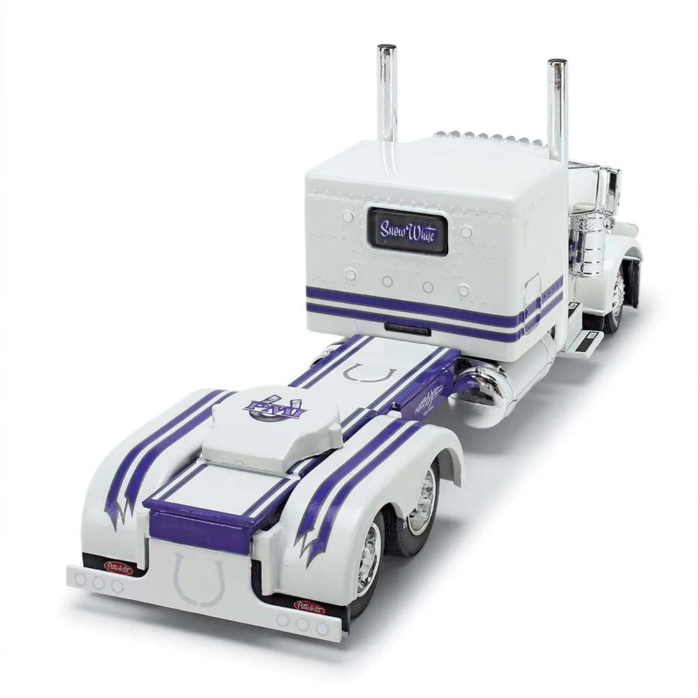 First Gear 69-1297 Peterbilt 389 Truck with Heil Fuel Tank Trailer BIG RIGS 8 PMI Snow White - Scale 1:64