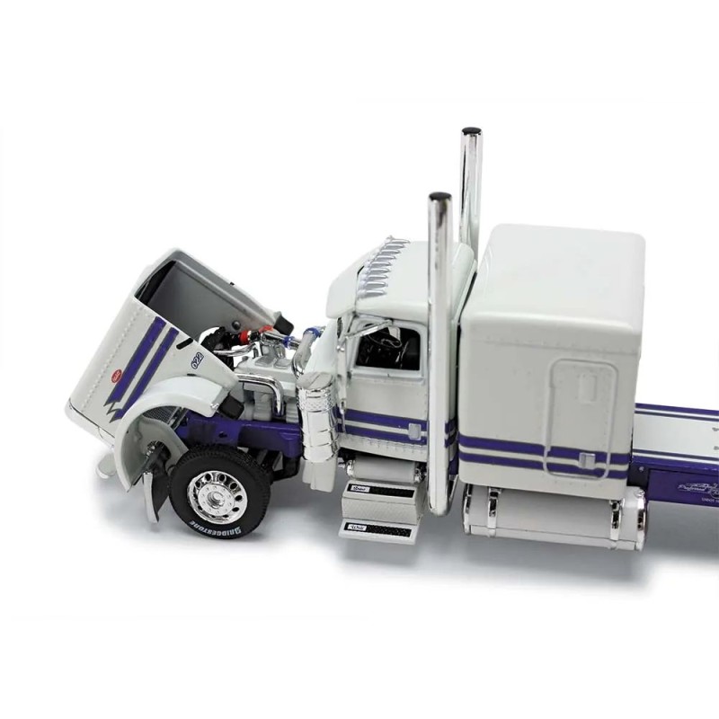 First Gear 69-1297 Peterbilt 389 Truck with Heil Fuel Tank Trailer BIG RIGS 8 PMI Snow White - Scale 1:64