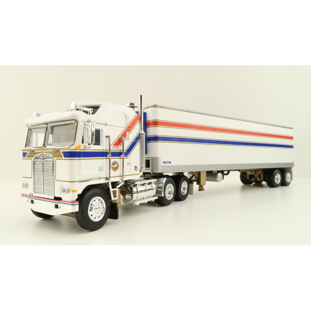 First Gear 69-1602 Kenworth K100 COE Truck and Trailer with Reefer - VIT200 Bicentennial - Scale 1:64