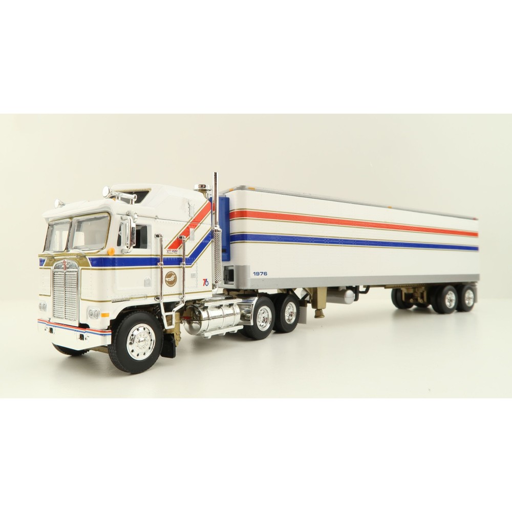 First Gear 69-1602 Kenworth K100 COE Truck and Trailer with Reefer - VIT200 Bicentennial - Scale 1:64