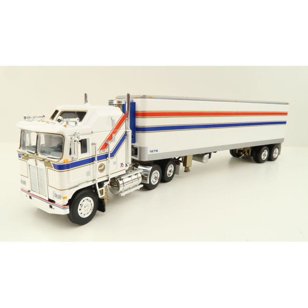 First Gear 69-1602 Kenworth K100 COE Truck and Trailer with Reefer - VIT200 Bicentennial - Scale 1:64