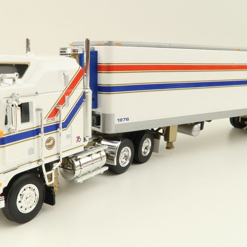 First Gear 69-1602 Kenworth K100 COE Truck and Trailer with Reefer - VIT200 Bicentennial - Scale 1:64