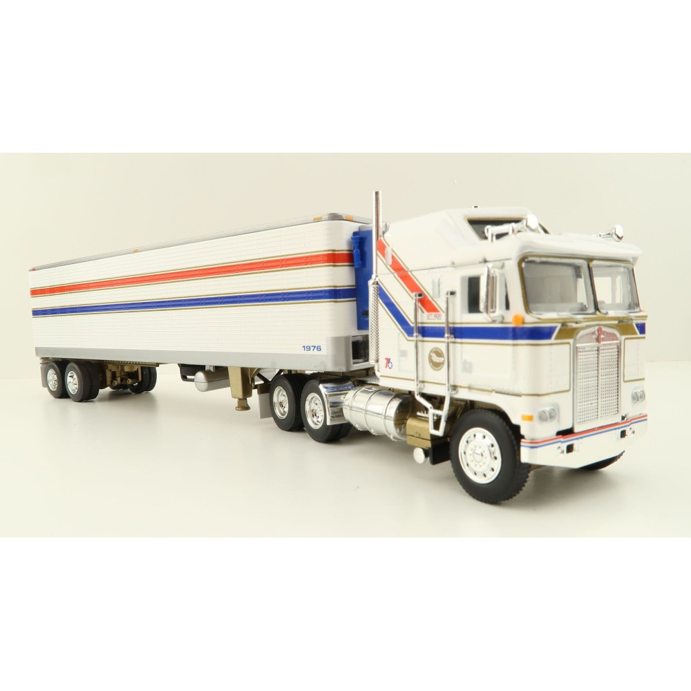 First Gear 69-1602 Kenworth K100 COE Truck and Trailer with Reefer - VIT200 Bicentennial - Scale 1:64