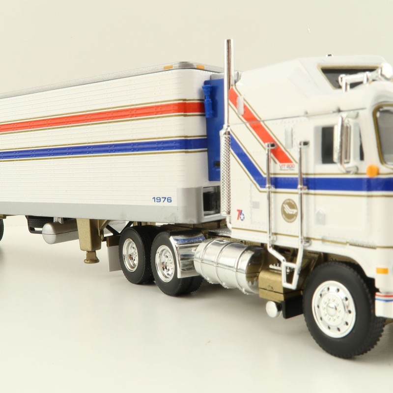 First Gear 69-1602 Kenworth K100 COE Truck and Trailer with Reefer - VIT200 Bicentennial - Scale 1:64