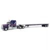 First Gear 69-1656 - Kenworth W900A with Aerodyne Sleeper & 53' Wilson Roadbrute Flatbed Trailer - Scale 1:64