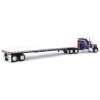 First Gear 69-1656 - Kenworth W900A with Aerodyne Sleeper & 53' Wilson Roadbrute Flatbed Trailer - Scale 1:64