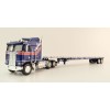 First Gear 69-1657 - Kenworth K100 COE with Aerodyne Sleeper & 53' Wilson Roadbrute Flatbed Trailer Liberty - Scale 1:64
