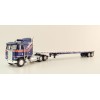 First Gear 69-1657 - Kenworth K100 COE with Aerodyne Sleeper & 53' Wilson Roadbrute Flatbed Trailer Liberty - Scale 1:64