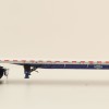 First Gear 69-1657 - Kenworth K100 COE with Aerodyne Sleeper & 53' Wilson Roadbrute Flatbed Trailer Liberty - Scale 1:64