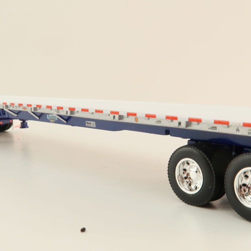 First Gear 69-1657 - Kenworth K100 COE with Aerodyne Sleeper & 53' Wilson Roadbrute Flatbed Trailer Liberty - Scale 1:64