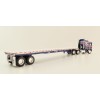 First Gear 69-1657 - Kenworth K100 COE with Aerodyne Sleeper & 53' Wilson Roadbrute Flatbed Trailer Liberty - Scale 1:64