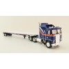 First Gear 69-1657 - Kenworth K100 COE with Aerodyne Sleeper & 53' Wilson Roadbrute Flatbed Trailer Liberty - Scale 1:64