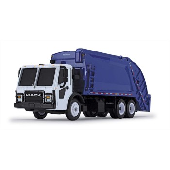 First Gear 80-0352 Mack LR Truck with McNeilus Garbage Body - White Blue - Scale 1:87