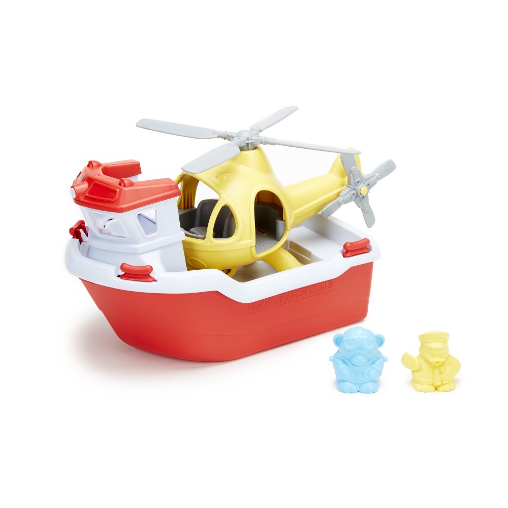 Green Toys - Rescue Boat & Helicopter