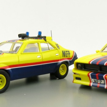 ACE Model Cars - Ford Falcon V8 Interceptors XA & XB Pursuit Cars Big Bopper & March Hare MFPs Twin Set - Scale 1:64