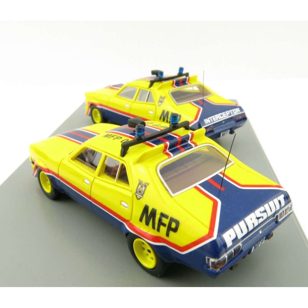 ACE Model Cars - Ford Falcon V8 Interceptors XA & XB Pursuit Cars Big Bopper & March Hare MFPs Twin Set - Scale 1:64