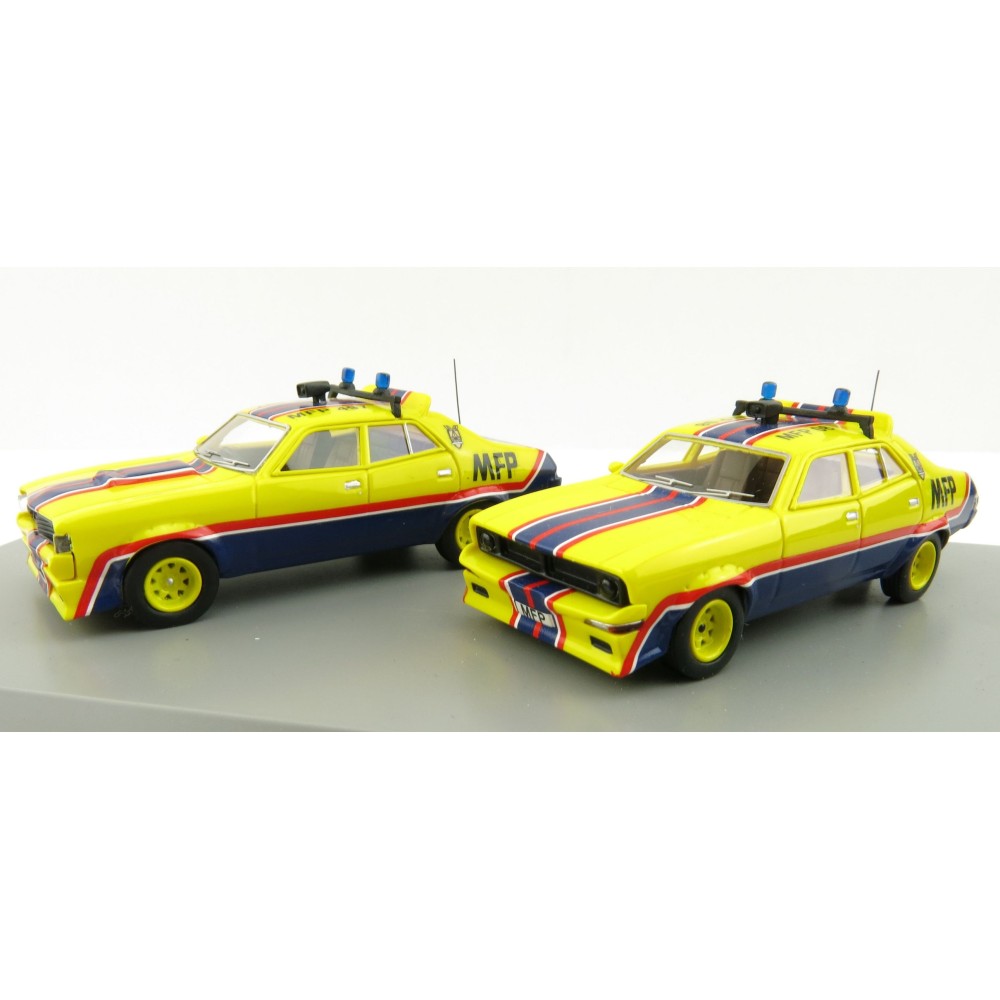 ACE Model Cars - Ford Falcon V8 Interceptors XA & XB Pursuit Cars Big Bopper & March Hare MFPs Twin Set - Scale 1:64