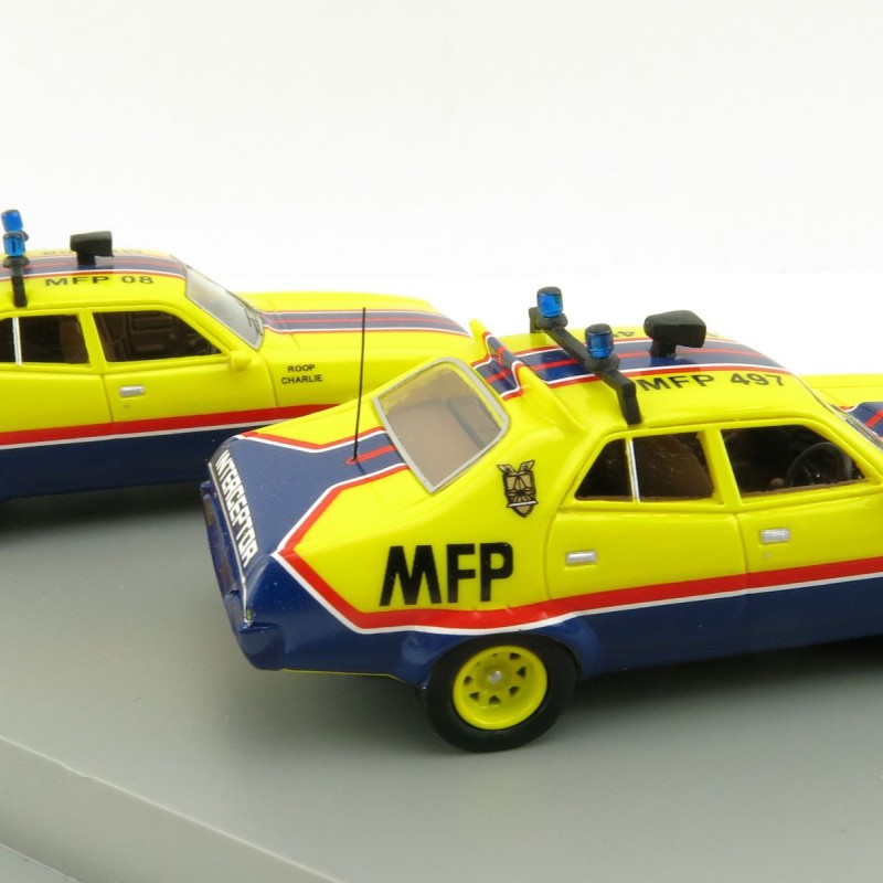 ACE Model Cars - Ford Falcon V8 Interceptors XA & XB Pursuit Cars Big Bopper & March Hare MFPs Twin Set - Scale 1:64