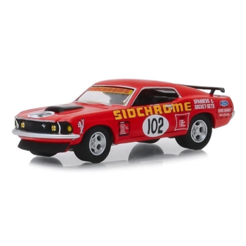 DDA GreenLight 51236 1969 Ford Mustang Boss 302 No 102 Jim Richards Sidchrome Racing - Scale 1:64